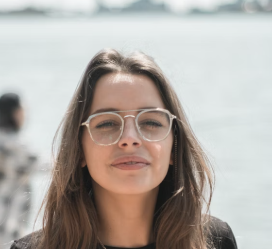 Woman with glasses portrait